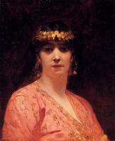 Benjamin Jean Joseph Constant - Portrait Of An Arab Woman